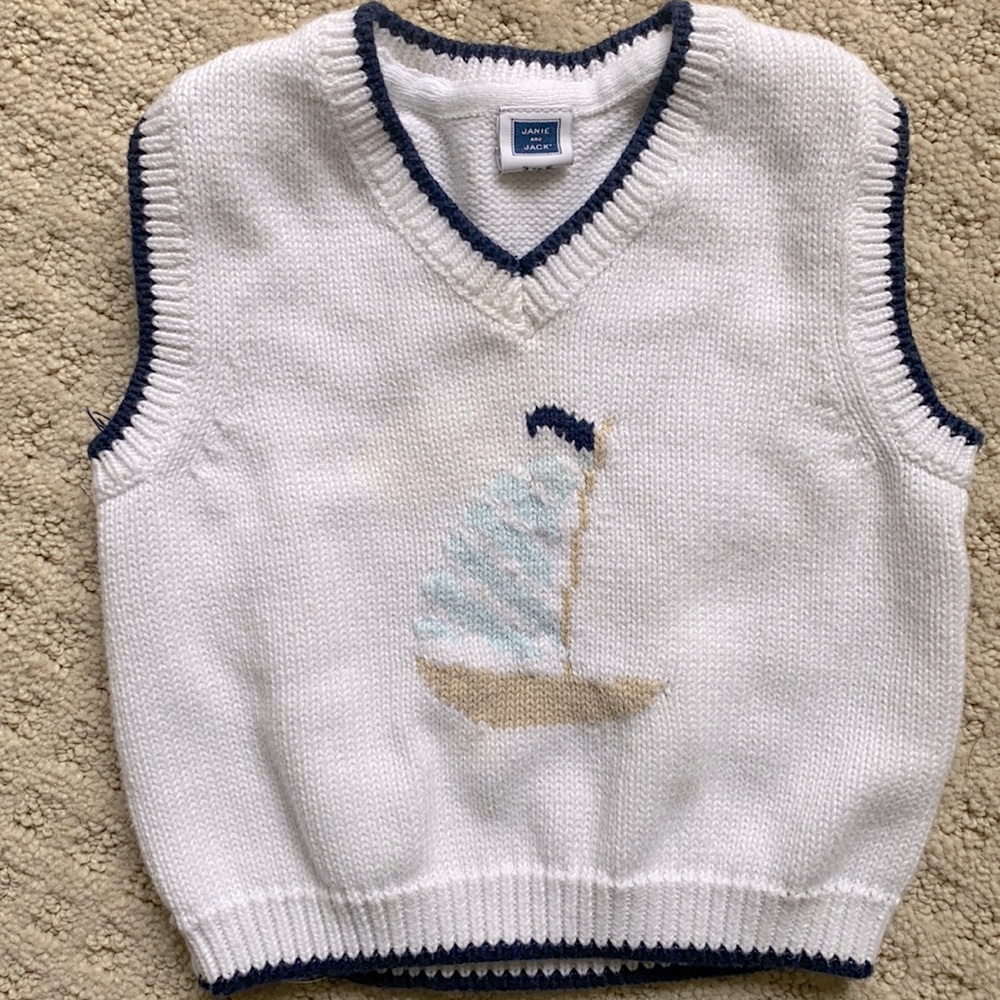Janie and Jack sailboat vest